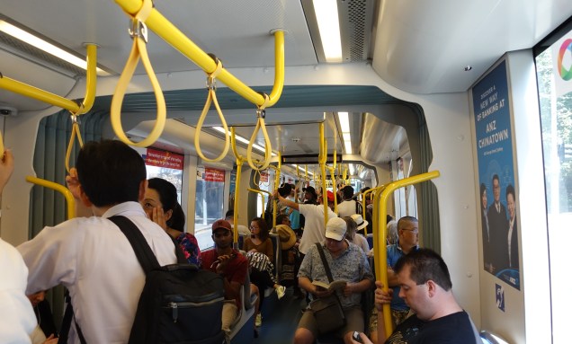 Inside the Light rail